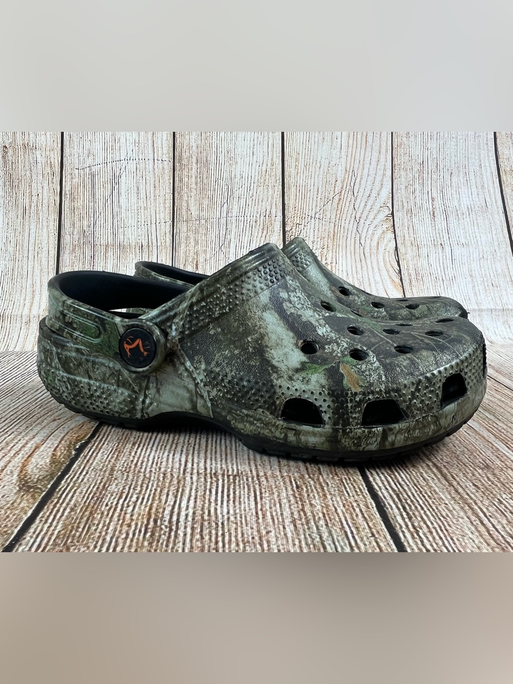 Crocs Realtree APX Classic Camo Slip On Clogs Children’s Kids Size 13